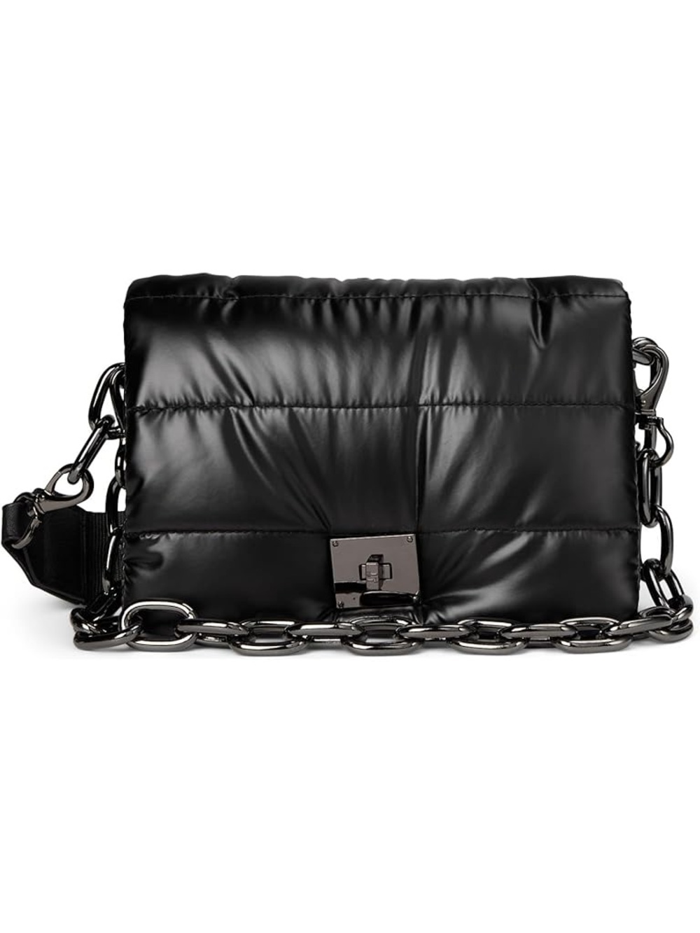 THINK ROYLN Black Quilted Chain Crossbody Bag
